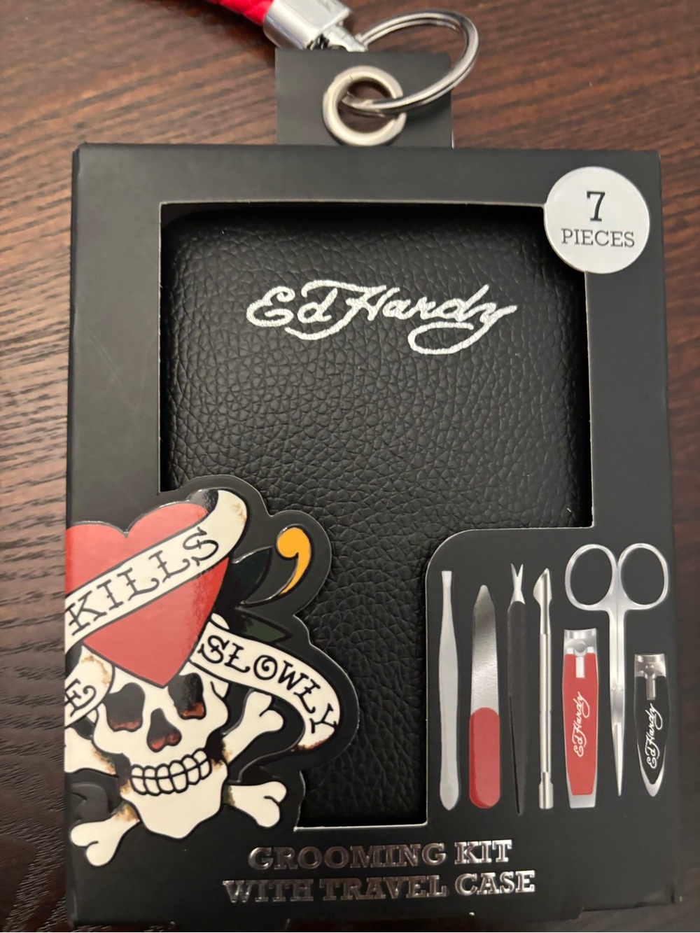 Ed Hardy 7 Piece Grooming Kit with Travel Case